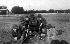 Student Army Training Corps (SATC), Merritt Football Field, Pomona College, 1918. Five Pomona students died in the Great War, and close to 300 served in the U.S. Armed Forces, along with numerous faculty.