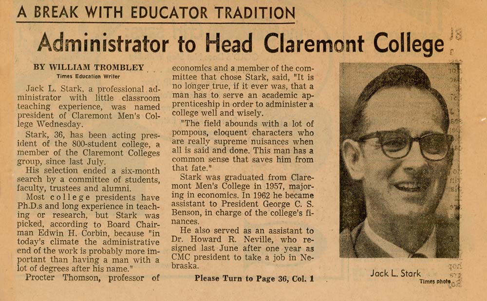 head claremont college