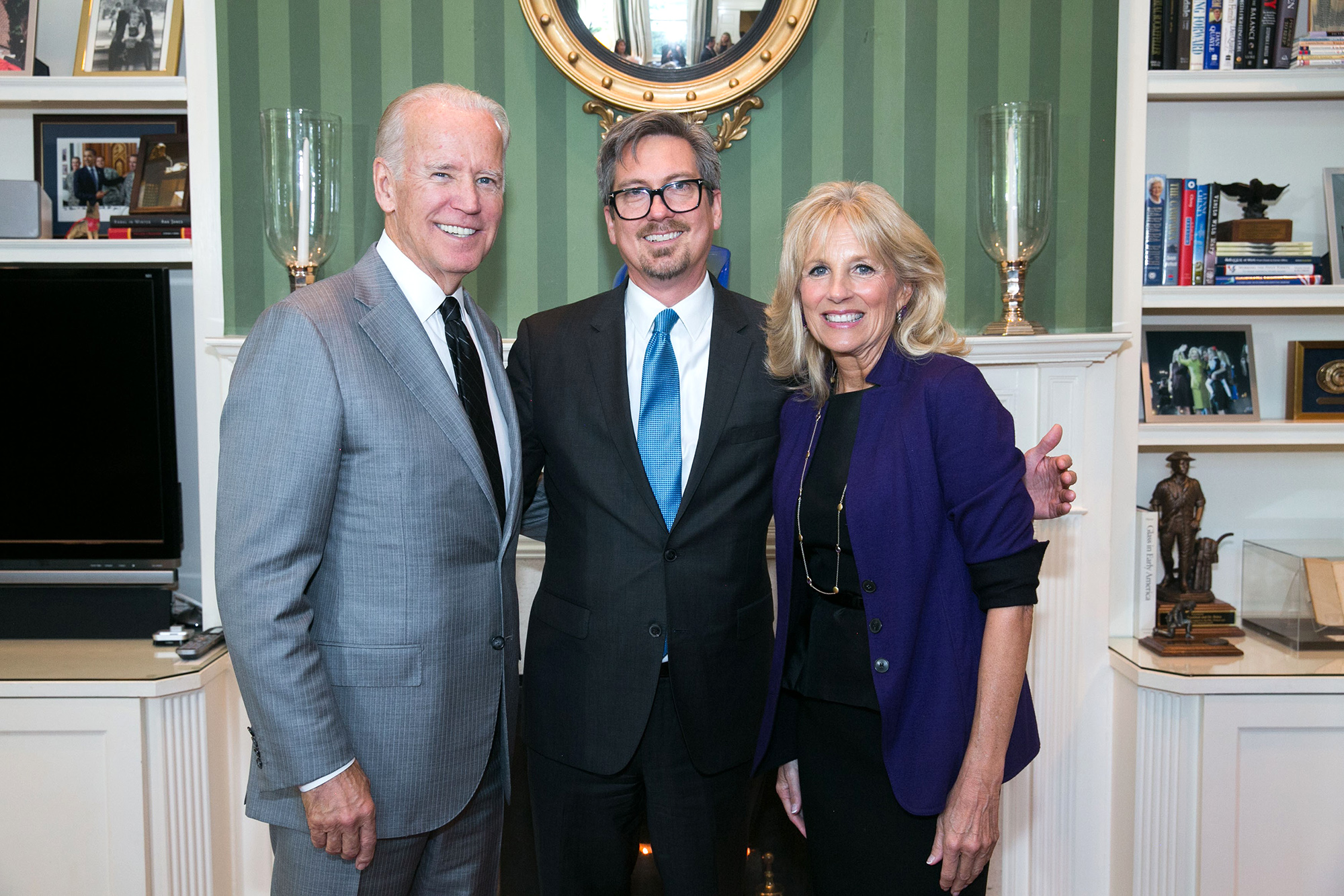 Bill Moses '83 with President Joe Biden and Jill Biden.