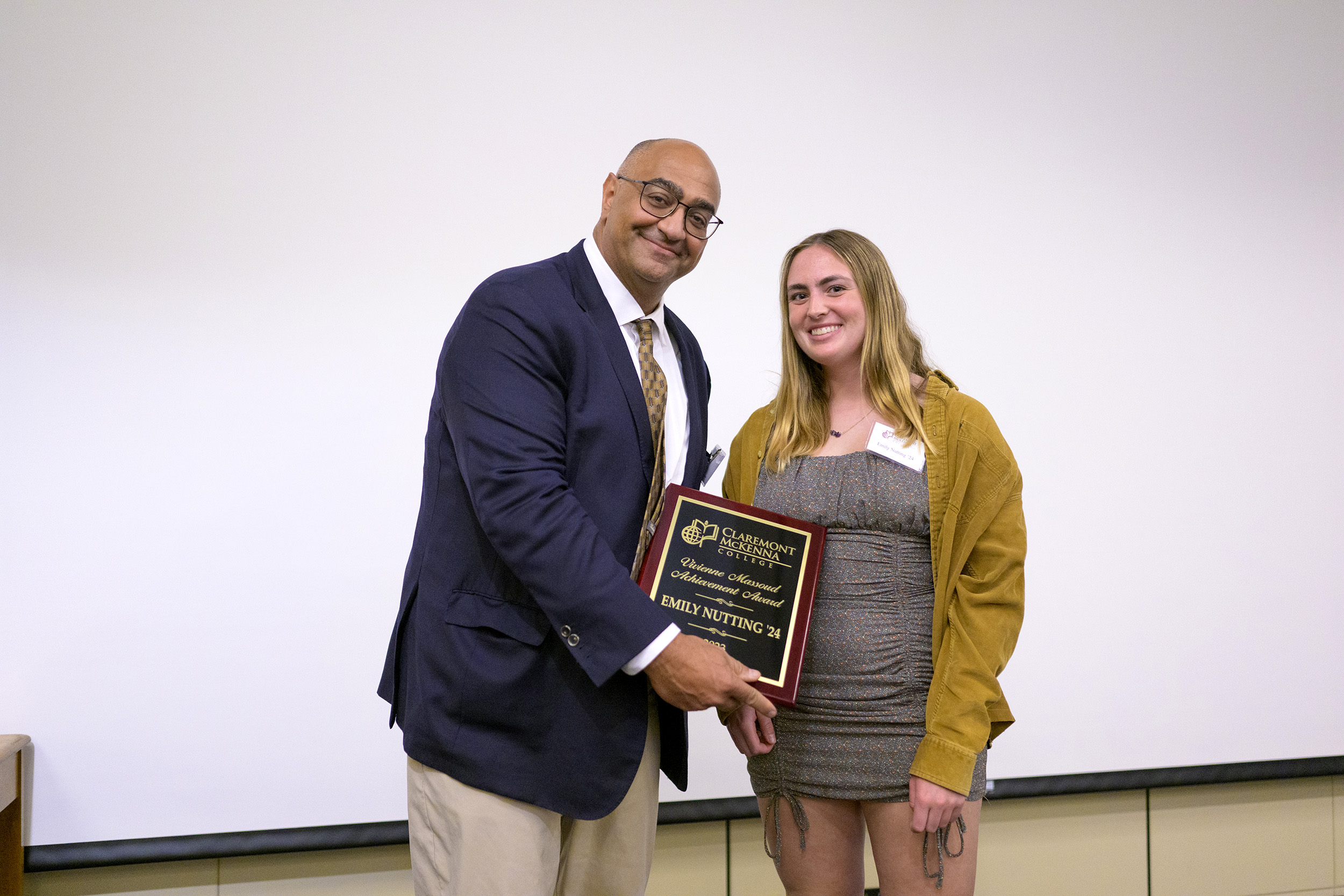 Emily Nutting ’24 accepting award.