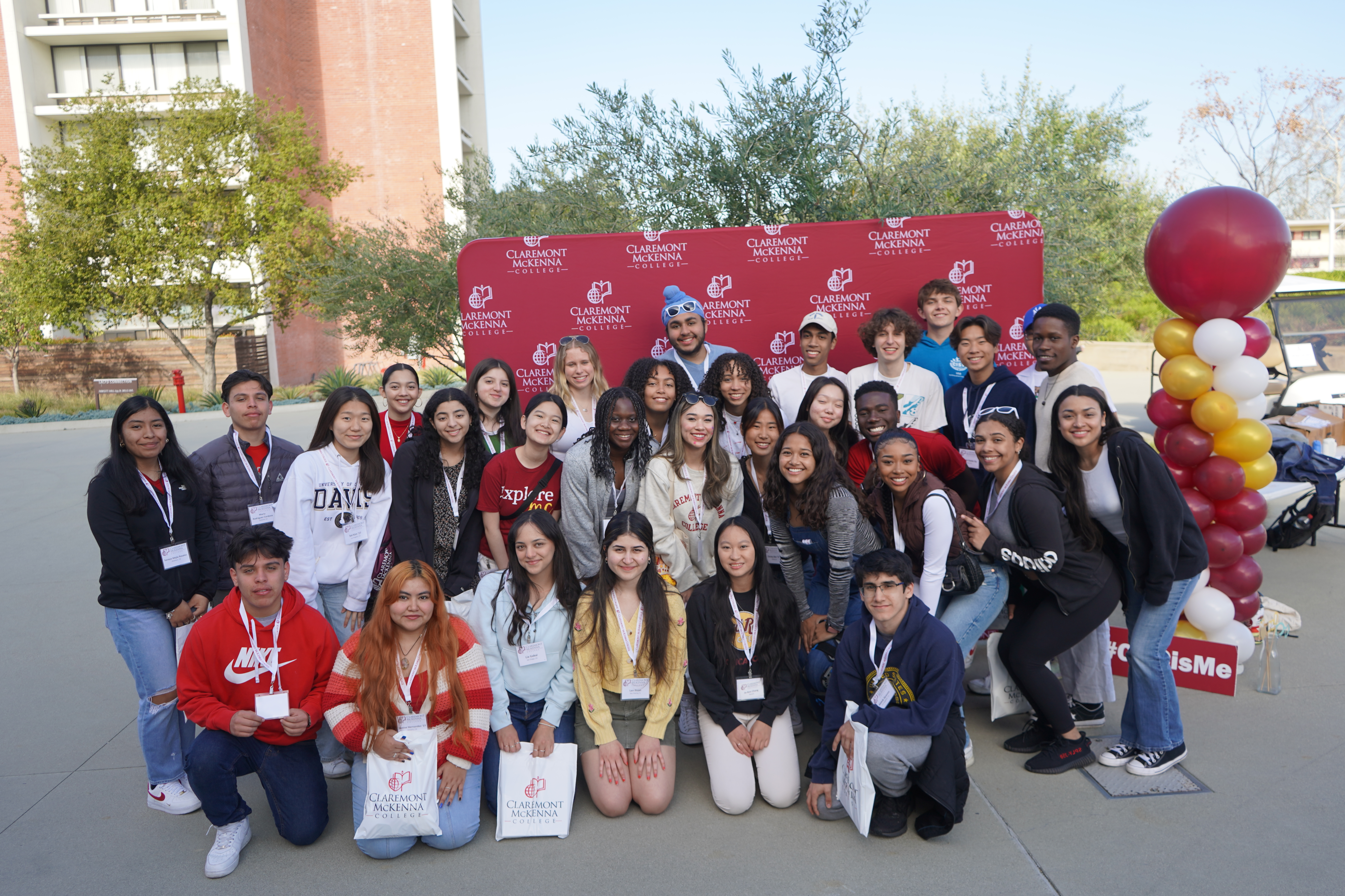 Proud CMS Athena and Stag jump with joy at 2019 Family Weekend