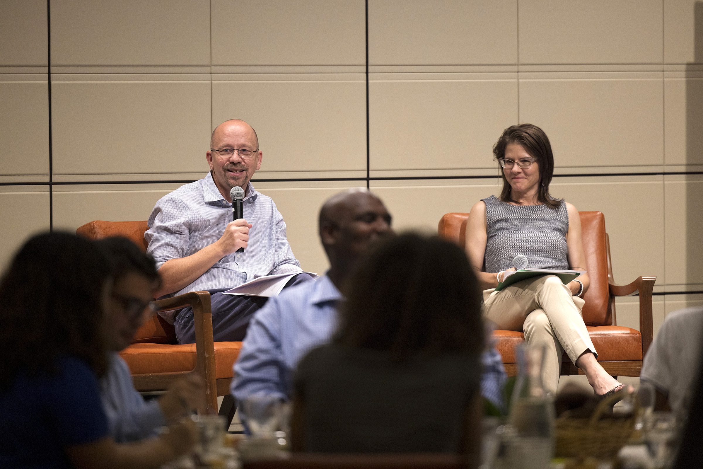 Jon Shields and Heather Ferguson at the First Year Ath event.