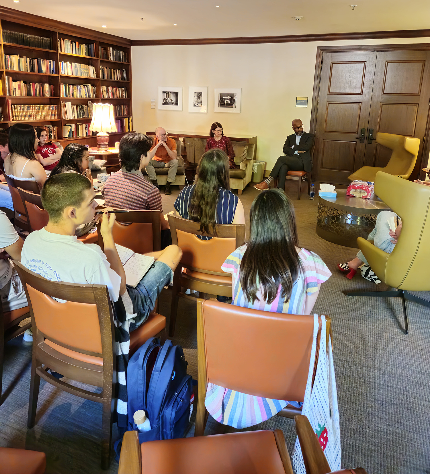 A group participating at an Open academy discussion.