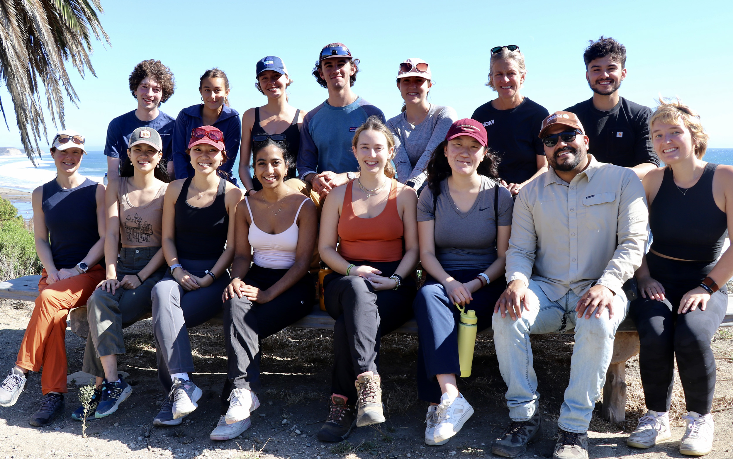 Williams with students in Santa Barbara at the Nature Conservancy.