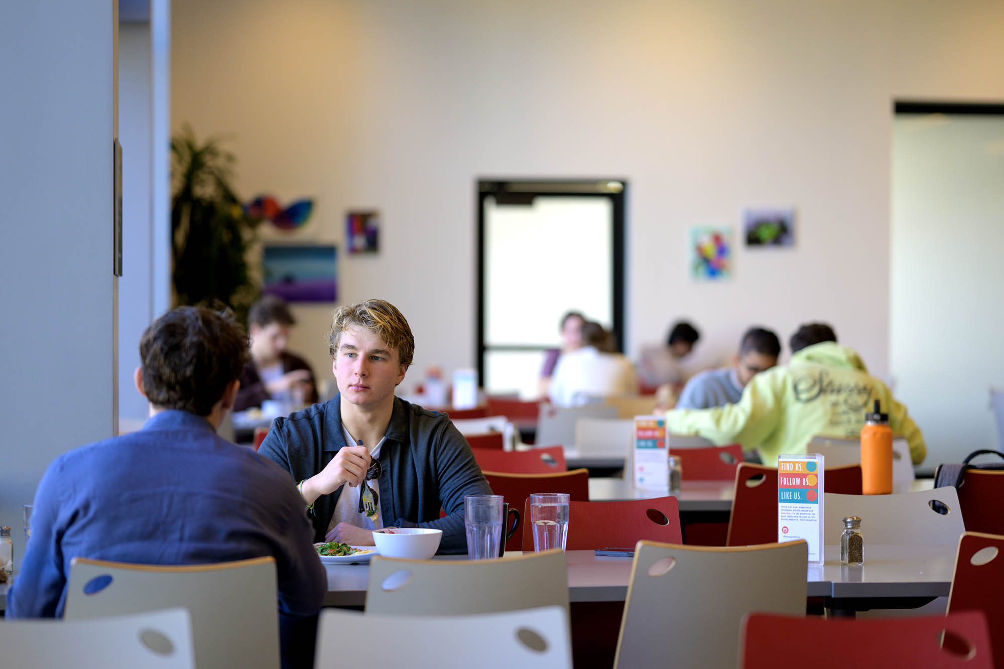 Lunch at Collins on the first day of the Spring semester.