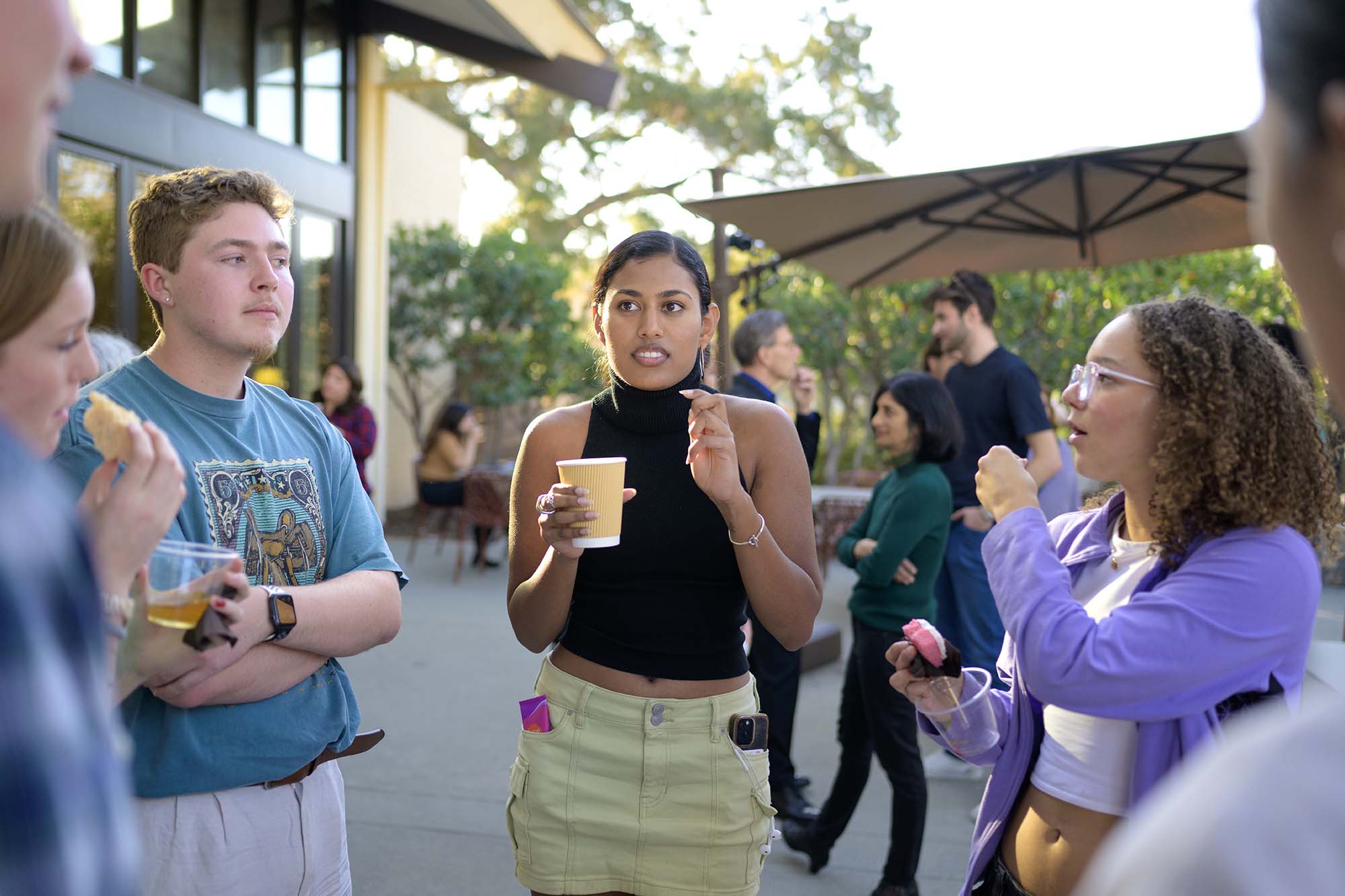 Students at the first Ath Tea.