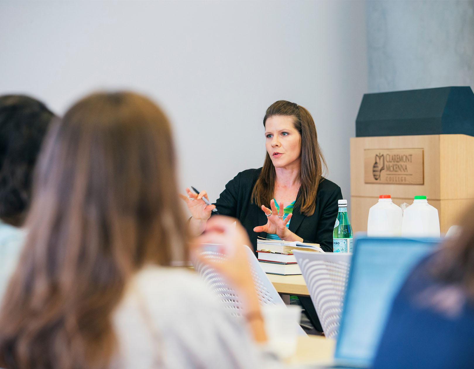 Professor Heather Ferguson in a class lecture.