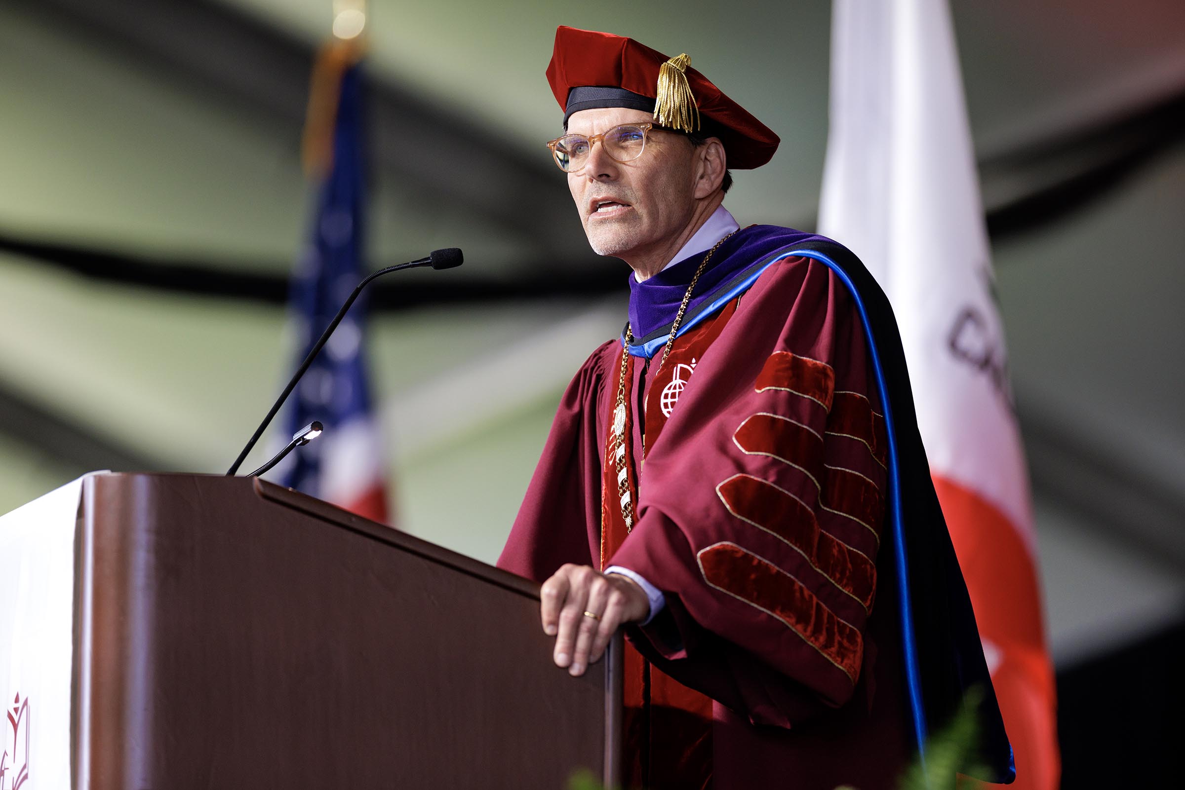 President Chodosh addressing graduates.