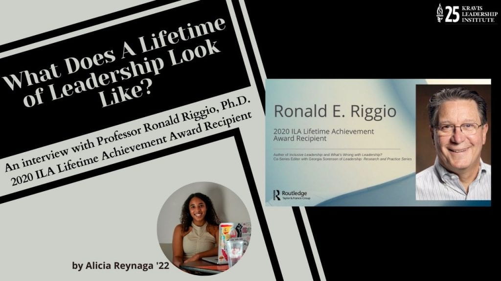 Collage of images for interview with Ronald Riggio.