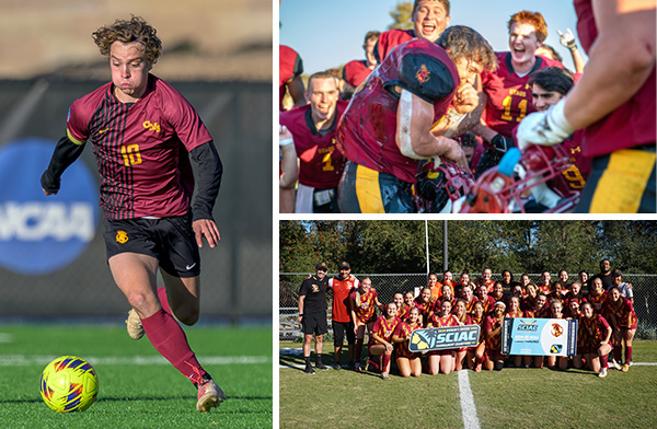 Collage of CMS athletes.