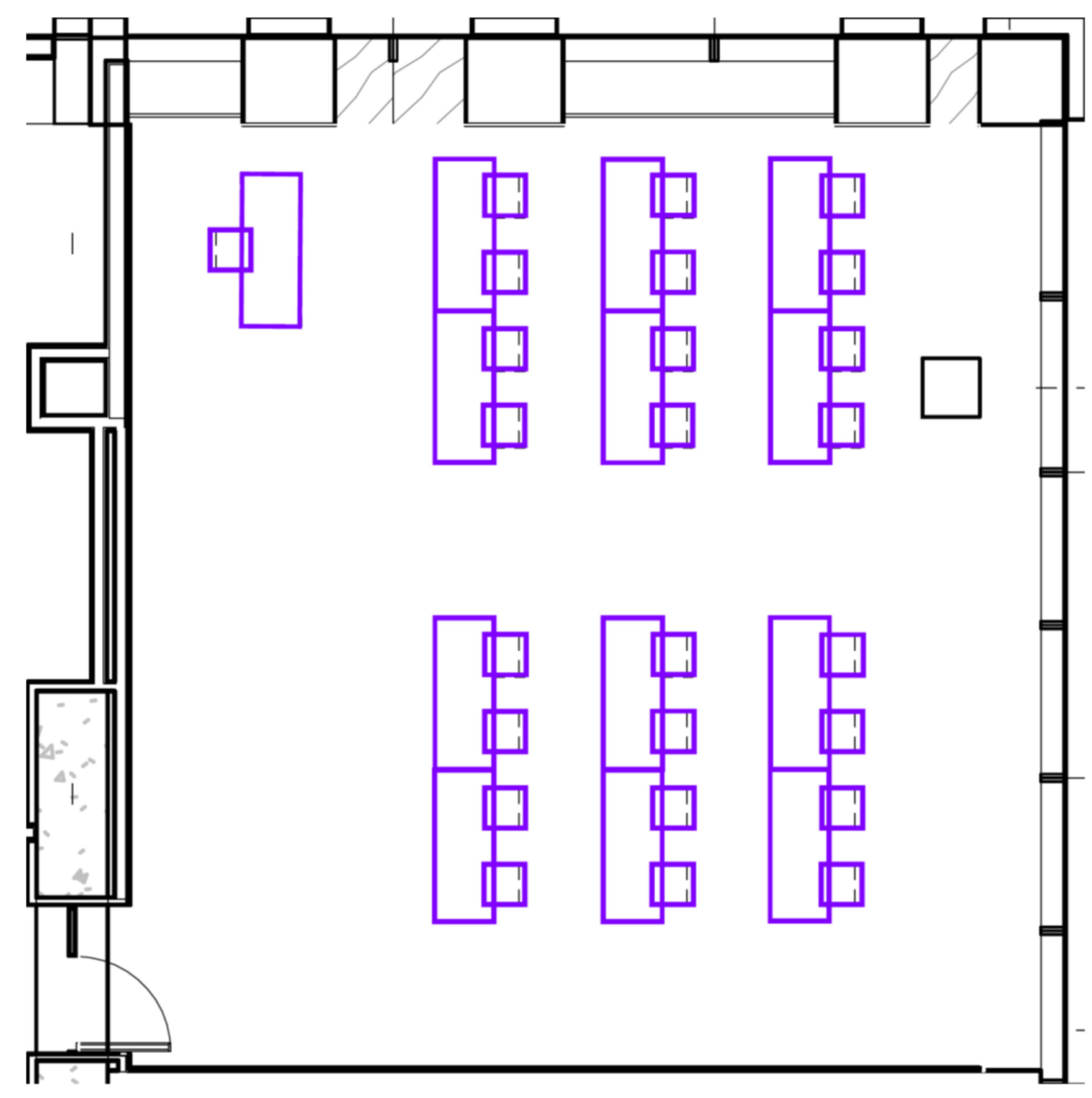 Seating chart of Robert Day Sciences Center 127