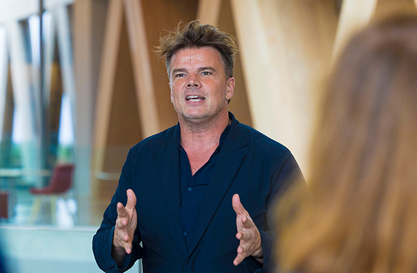 Bjarke Ingels addressing audience members.