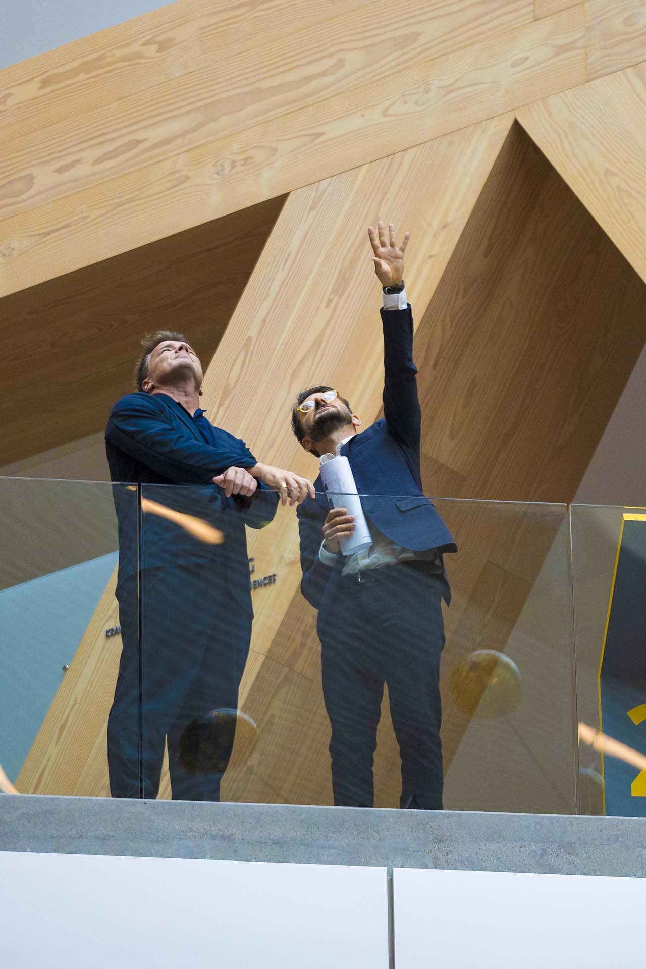 Bjarke Ingels (left) and Amir Mikhaeil of the BIG architecture team.