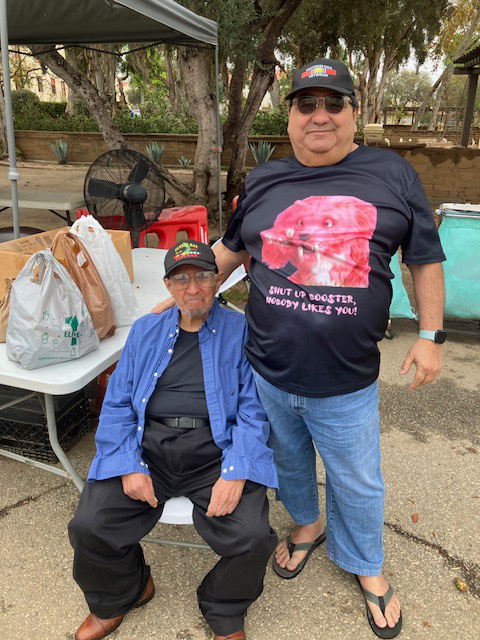 Jessie with his father.