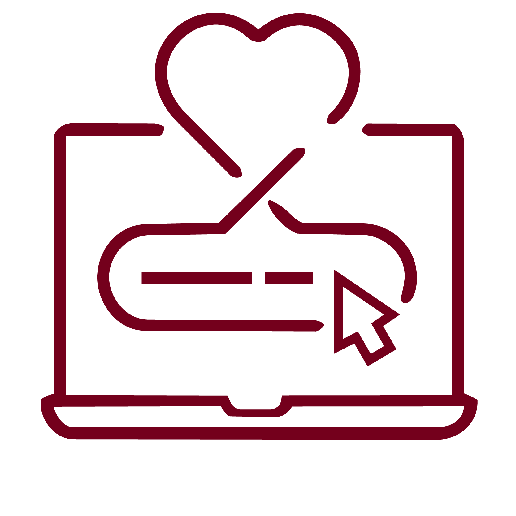 An illustration of a user positively interacting with a computer.