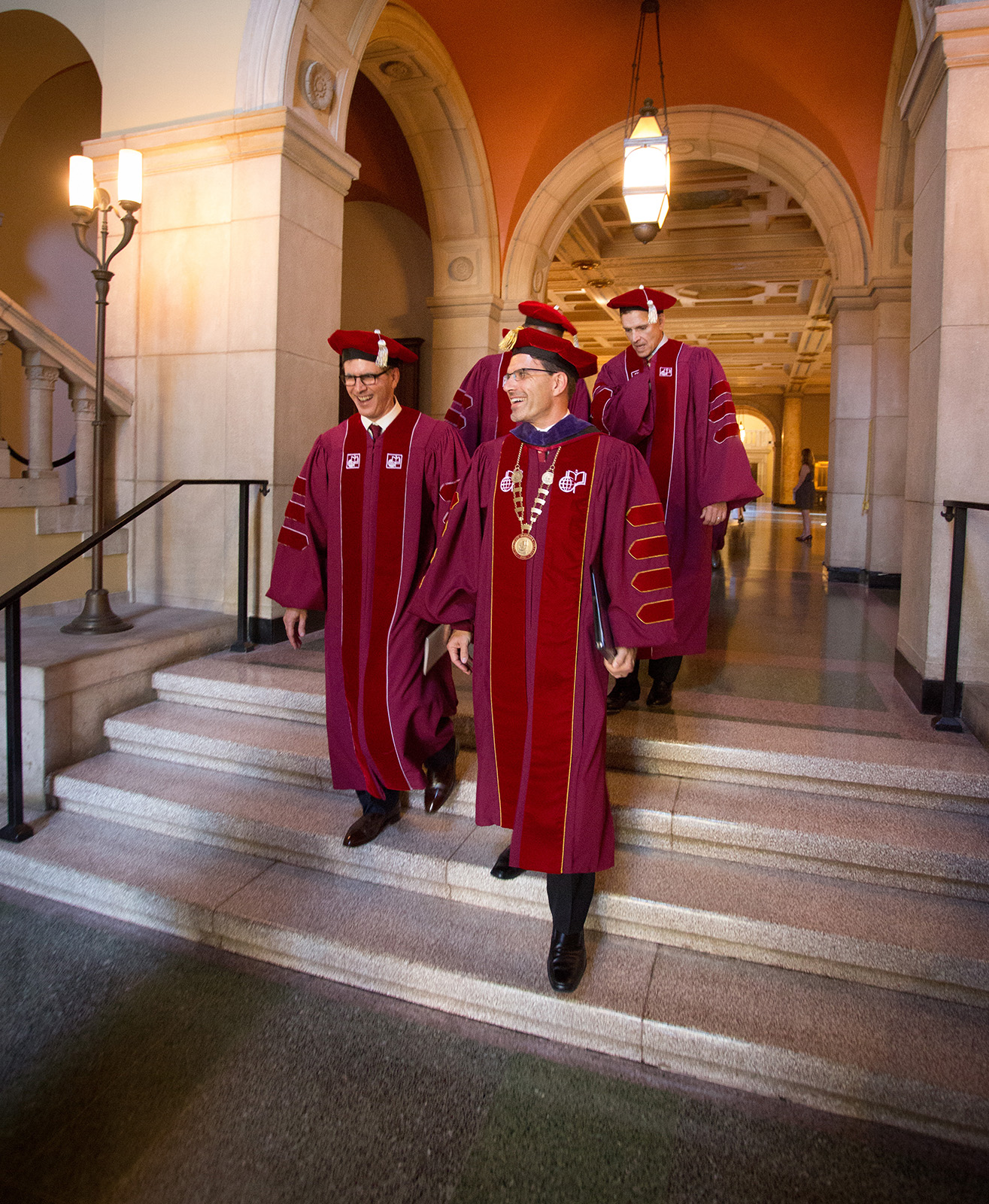 President Chodosh and some of CMC's trustees during his inauguration.