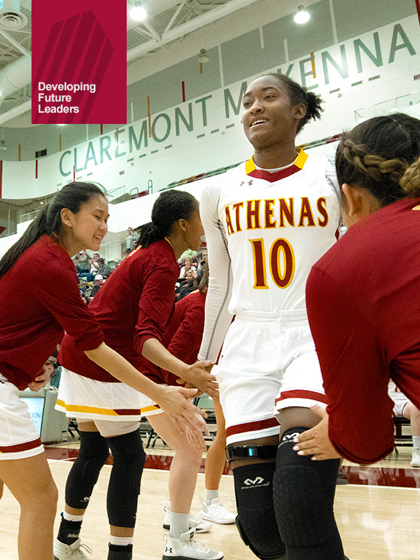 Maya Love ’20 at Athenas basketball game.