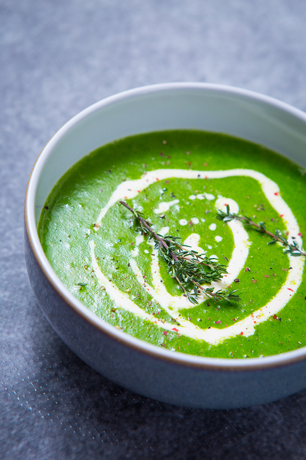 Cream of watercress soup