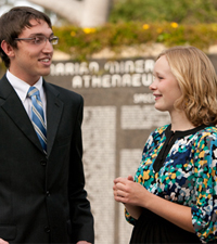 Athenaeum speakers, Pyper Scharer '13 and Jeremy Merrill '12 
