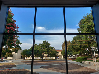 The planned location of Carol Bove's sculptures on CMC's campus