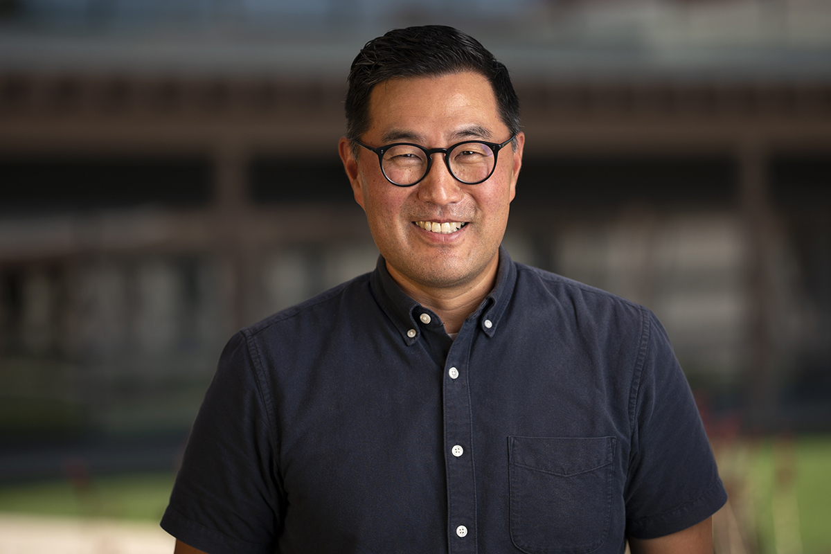 Portrait of Prof. Albert L. Park on Gann Quadrangle