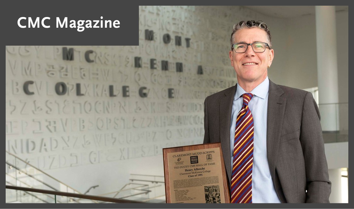 Henry Albrecht with award