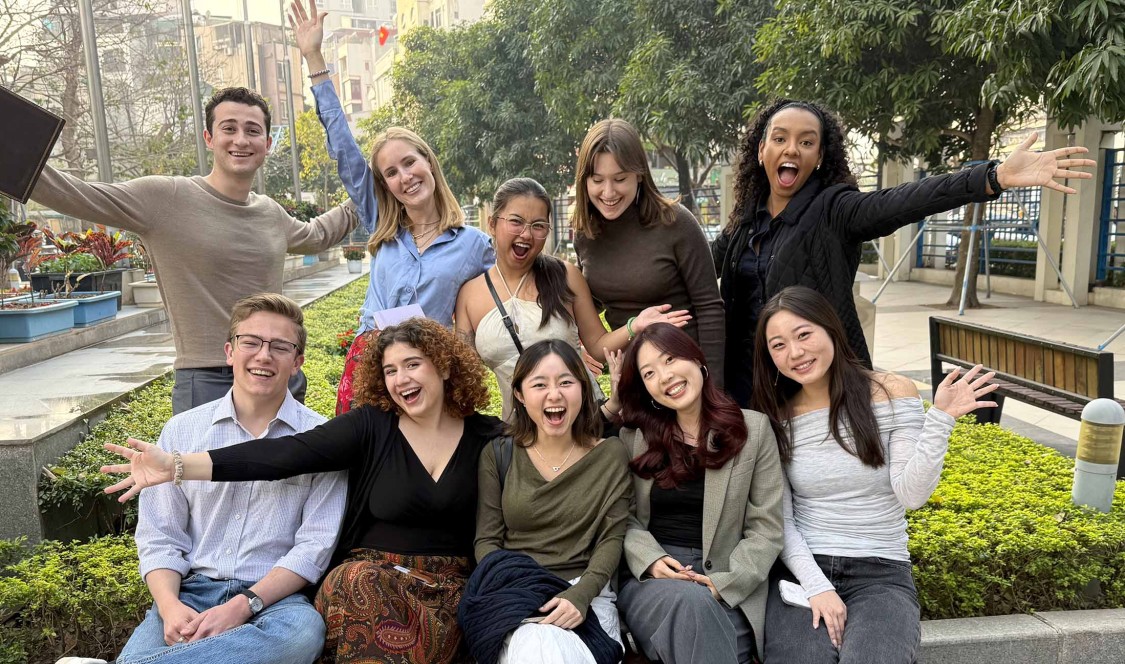 Group of students during the Keck Vietnam trip