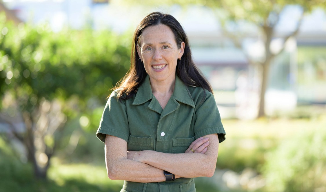 Prof. Lily Geismer standing oustide