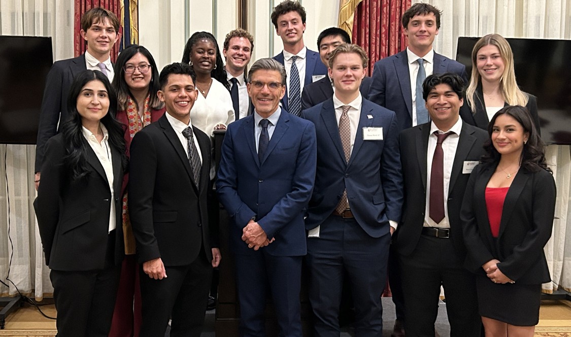President Chodosh with the Washington Program students