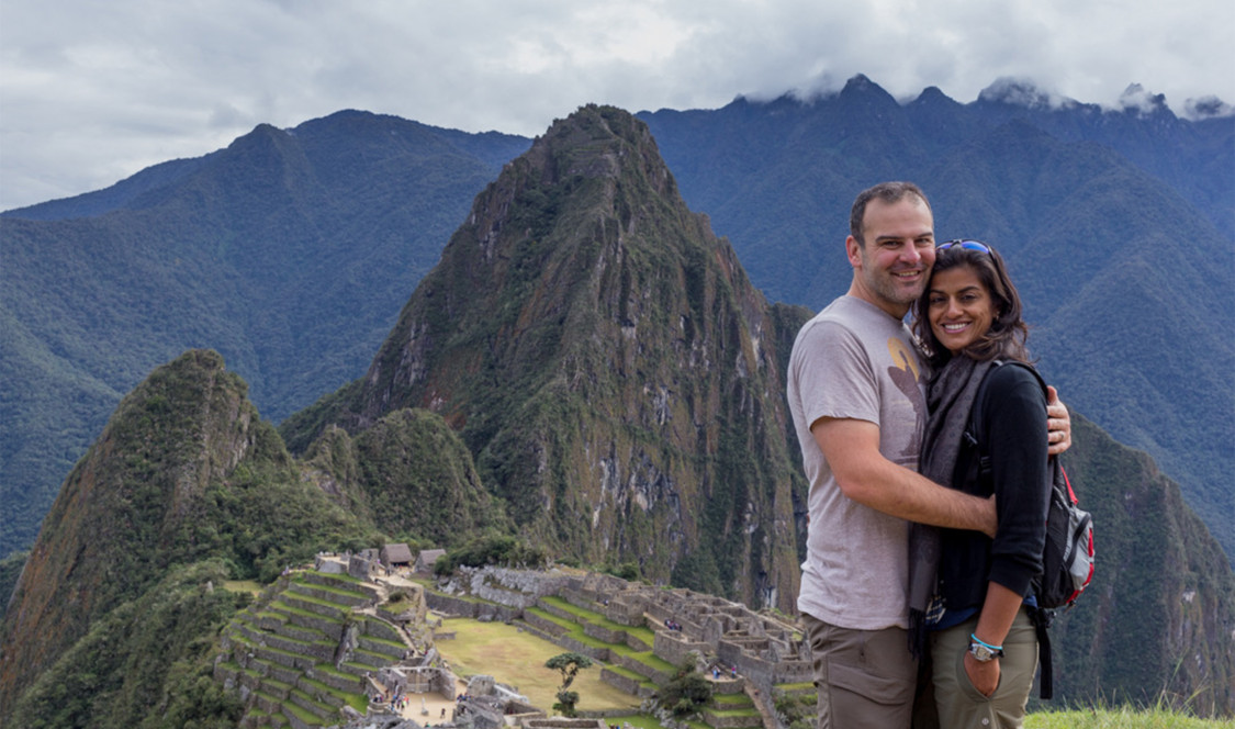 Matthew Guilanians with his wife.