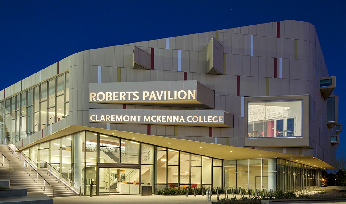 The exterior of Roberts Pavilion