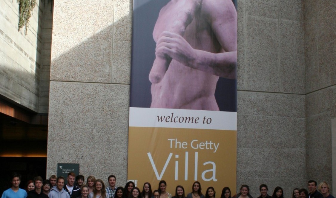 Claremont students at Getty Villa