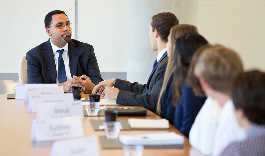 U.S. Department of Education Secretary John B. King Jr. meets with CMC students