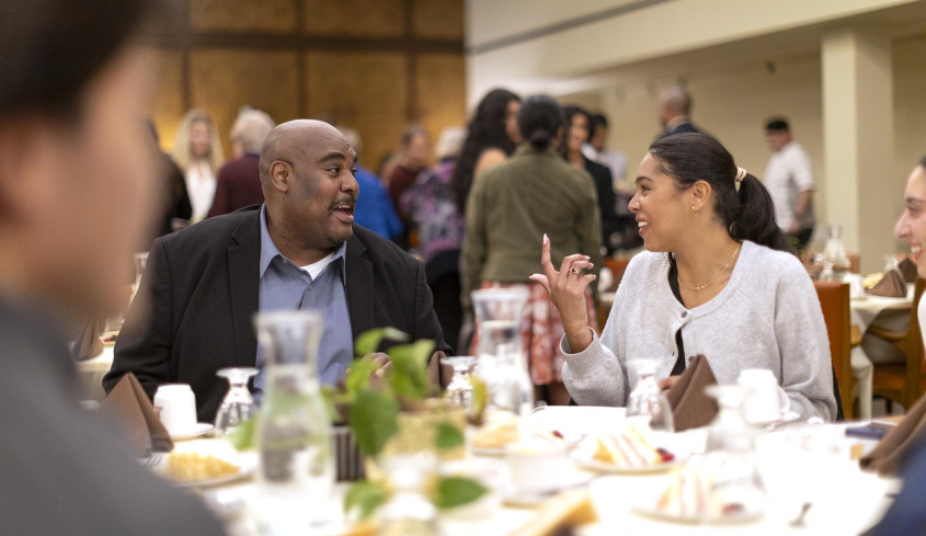 Prof. Fortner and student at the Ath