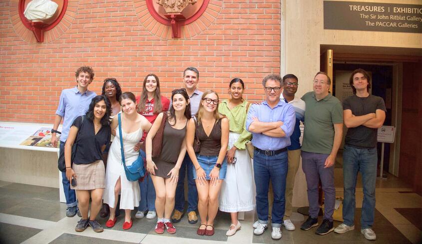 Students from Salvatori Center on street in London