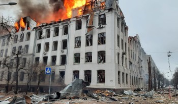 Building on fire