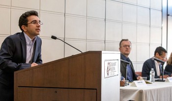 Jamel Velji at the lecturn