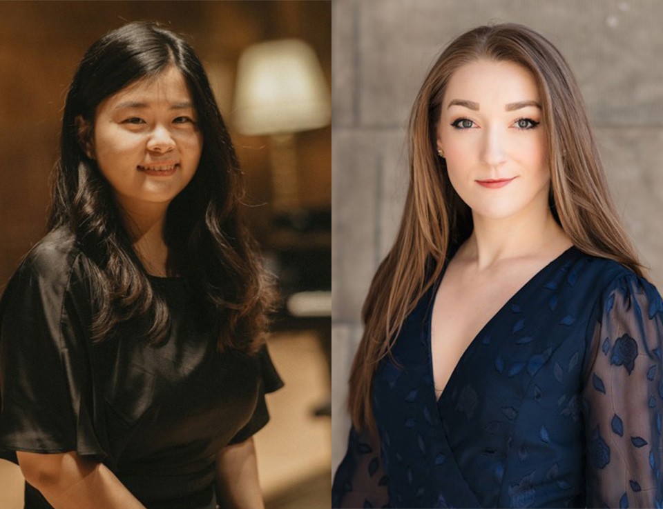 Side by side photos of Gina Hyunmin Lee and Elise Noyes