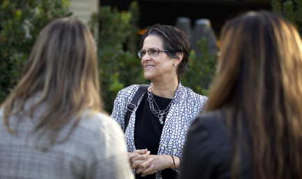 Martha S. Jones engages with CMCers before her Ath talk.
