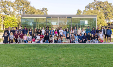 Group of Gould Center students on campus