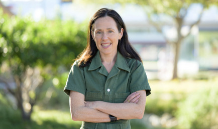 Prof. Lily Geismer standing oustide