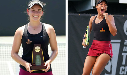 Lindsay Eisenman ’26 (left) and Ella Brissett ’26.