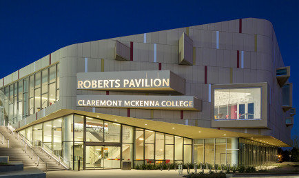 The exterior of Roberts Pavilion