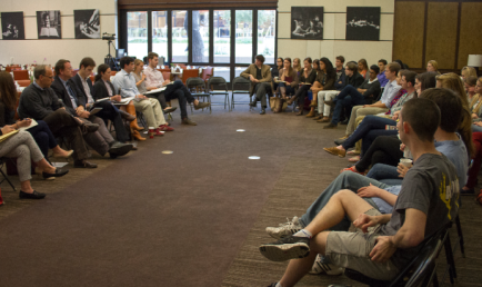 Faculty and students gather for The Current, a forum for lively, engaged debate on timely topics