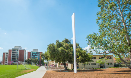 Installation on Campus of Ellsworth Kelly Totem