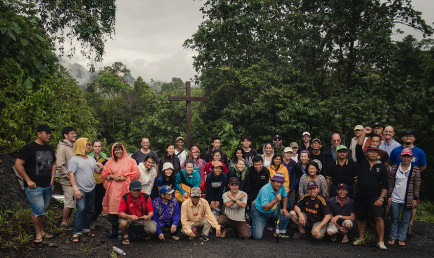The team in Borneo, Malaysia
