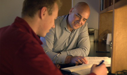 Ben Gillen with a CMC student