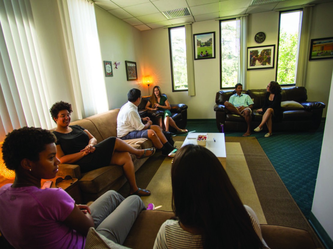 Students enjoy a moment in the CARE Center